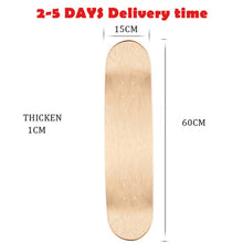 Load image into Gallery viewer, DIY 60*15*1cm Skateboard Maple Blank Skateboard Deck Double Concave Skate Board Natural Wood Maple Longboard Douber Rocker Board
