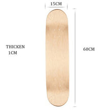 Load image into Gallery viewer, DIY 60*15*1cm Skateboard Maple Blank Skateboard Deck Double Concave Skate Board Natural Wood Maple Longboard Douber Rocker Board
